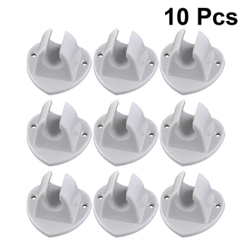 

10PCS Heart Shape Shower Holder Wall Mounted Sprinkler Stand Shower Head Base Sprinkler Head Bracket for Bathroom (White)