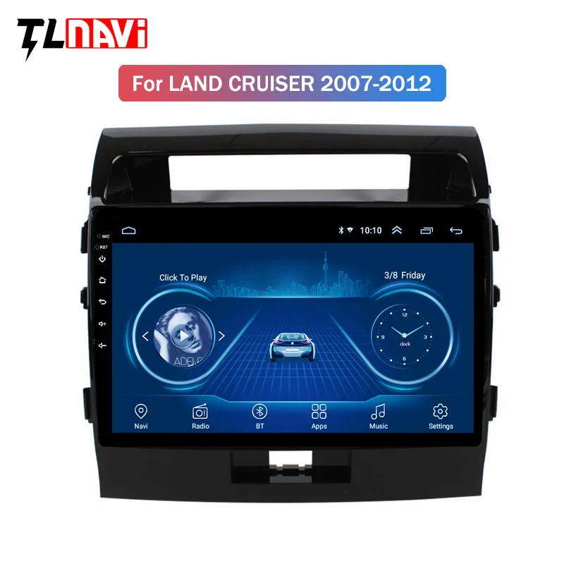 Perfect 10.1 inch Android 8.1 Car DVD GPS for Toyota land cruiser 2007-2012 Navigation System Stereo Audio Radio Video Bluetooth 0