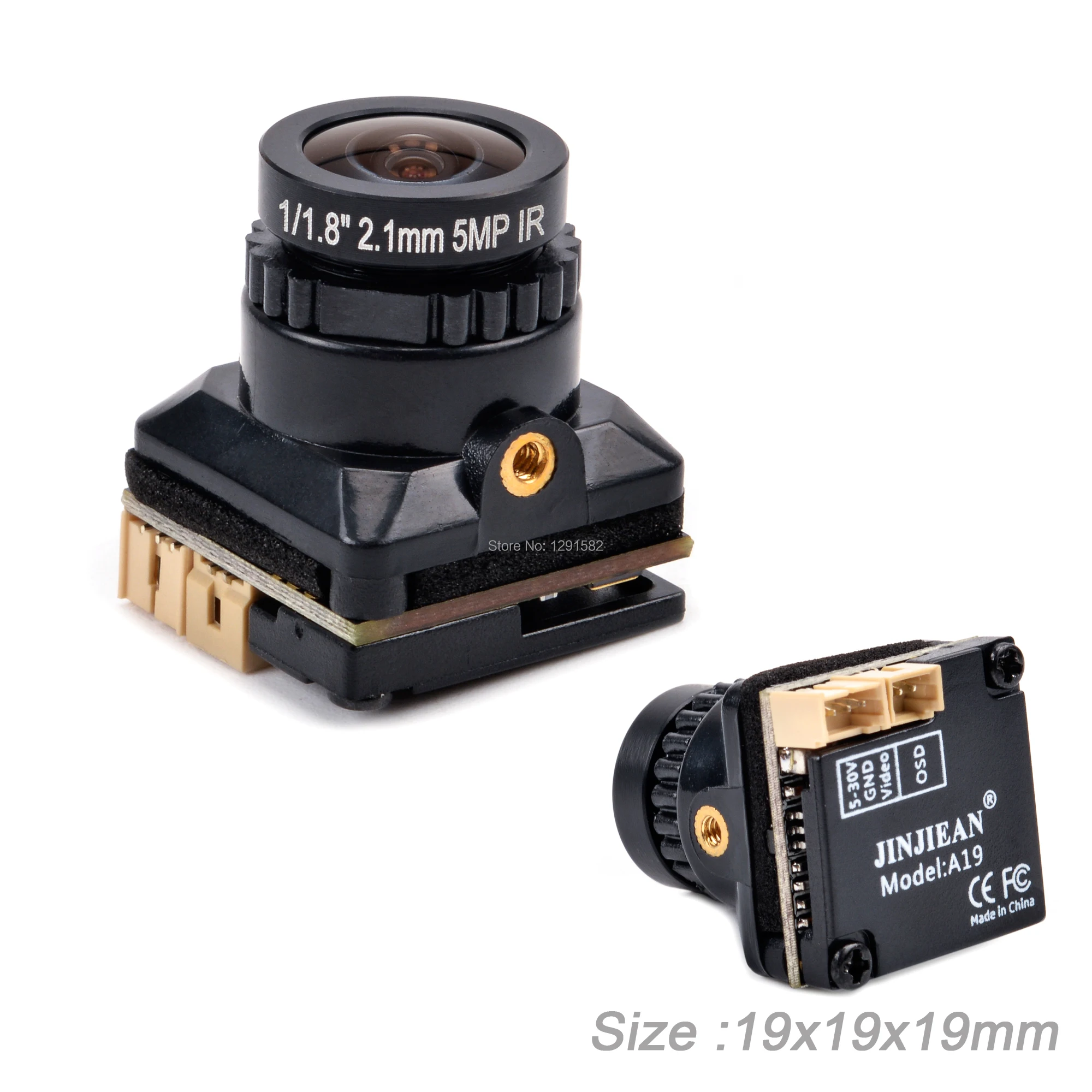 Новинка 1/3 CMOS 1500TVL B19 Мини FPV камера 2 1 мм объектив PAL / NTSC с OSD внутренней