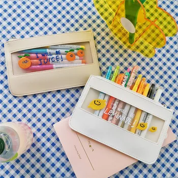 

Milkjoy Mesh Transparent Pencil Case Bentoy Cute Cartoon Stationery Storage Bag Fashion Kawaii Cosmetics Organizer 2020