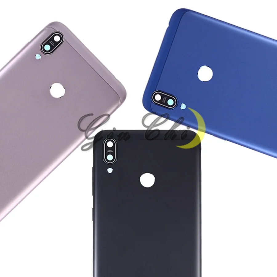 Для ASUS ZB663KL крышка батареи для Asus Zenfone Max M2 ZB633KL задняя крышка с кнопка регулировки громкости объектива камеры