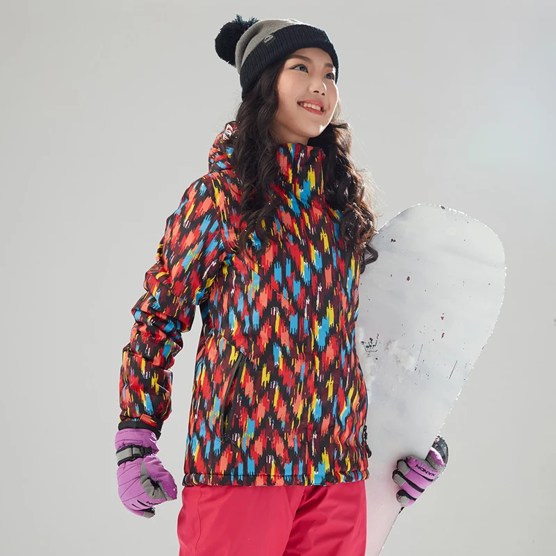 Женский лыжный костюм, водонепроницаемый, ветрозащитный, для спорта на открытом воздухе, зимние куртки, женская зимняя спортивная одежда, Толстая теплая куртка для сноуборда, камуфляжная