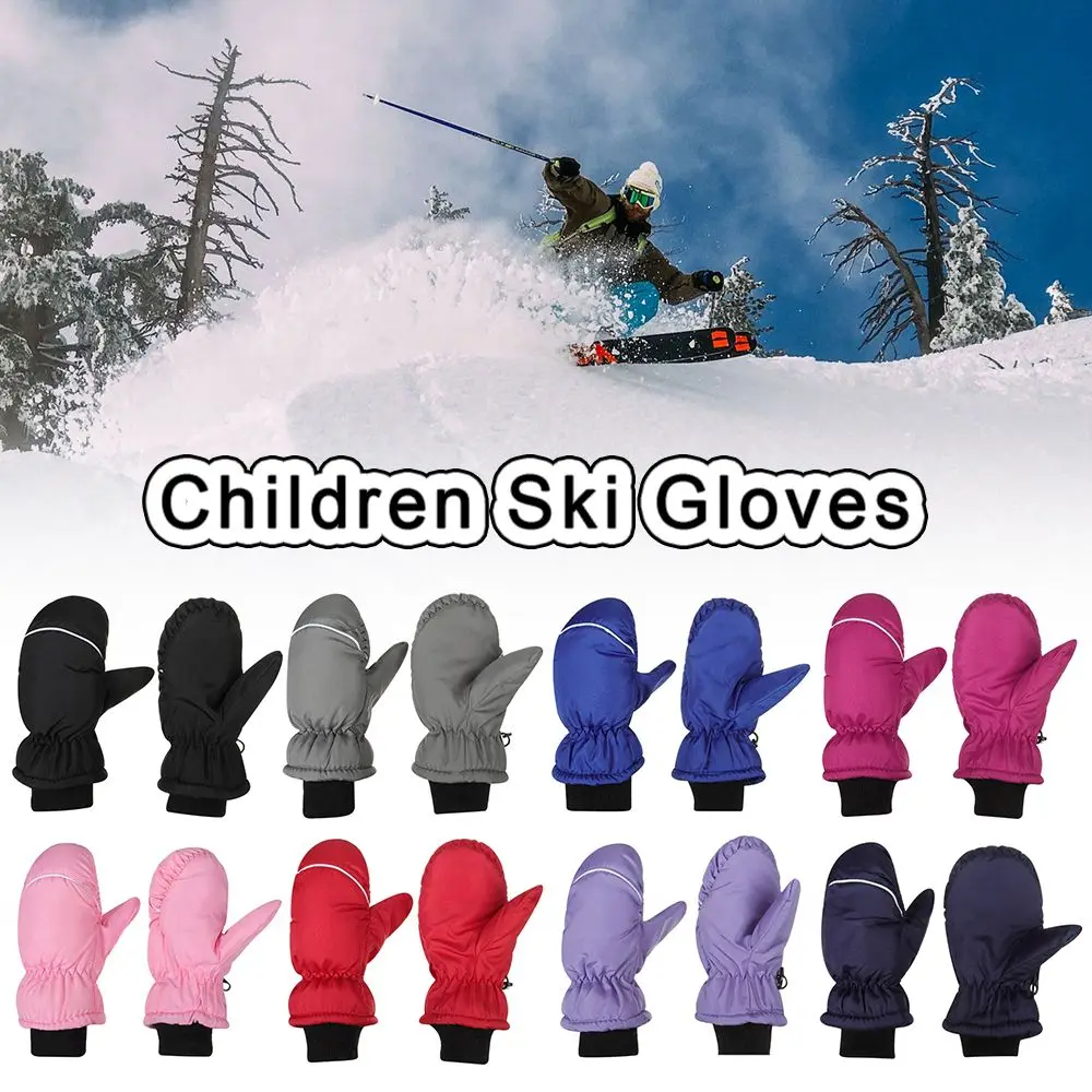New Children Kids Winter Snow Warm Gloves Boy Girls Ski Snowboard Windproof Waterproof Thicken Keep Warm Winter Must цена и фото