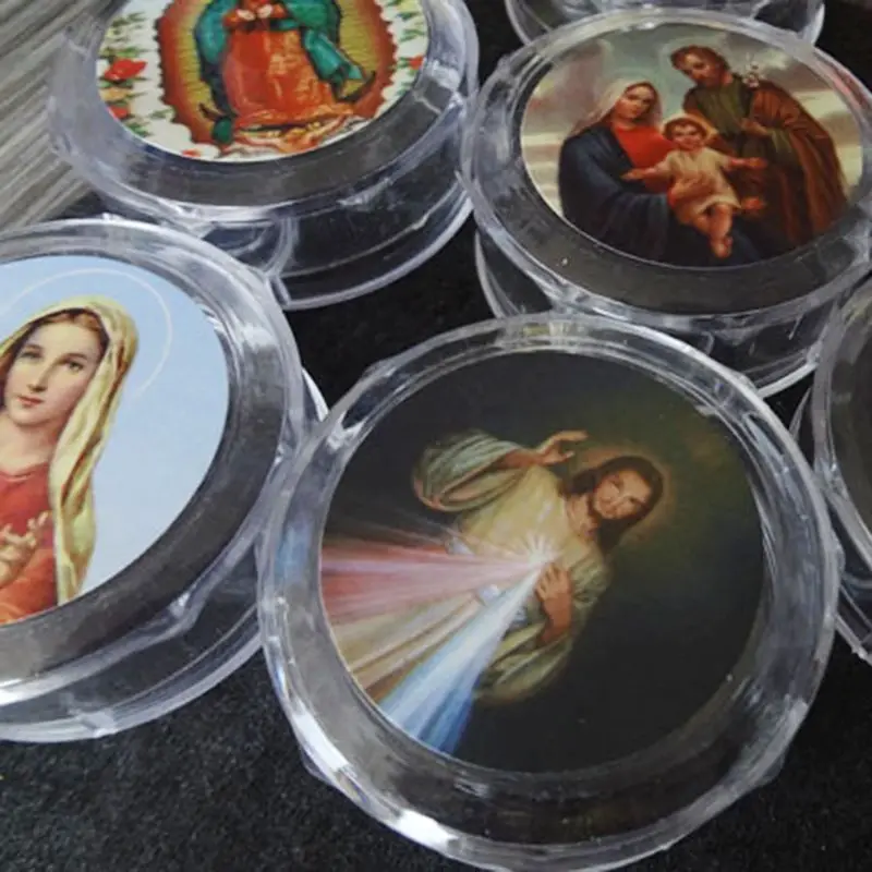 10 Pcs Plastic Storage Box for Round Beads Catholic Rosary Cross Religious Necklace Jewelry Bracelets