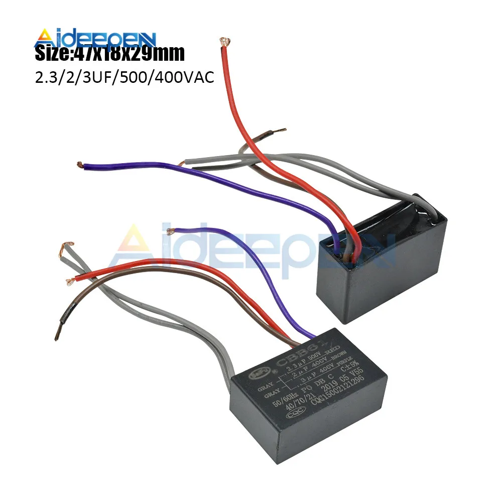 CBB61 250V/300V/400V/450V500V/550V/600V 1uF ~ 6 мкФ потолочный вентилятор двигателя прямоугольный