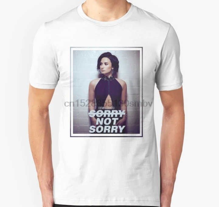 Мужская футболка Demi Lovato Sorry Not унисекс футболки топы|Футболки| |