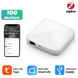 Tuya Zigbee 3.0 Smart Wired Gateway Hub Bridge Automation Remote Control Smart Life Alexa Google Home Assistant