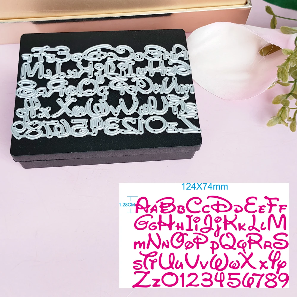 

Alphabet Letter Number Cutting Dies for Mickey minne card Stencils for DIY Scrapbooking-photo album Decorative Paper Cards