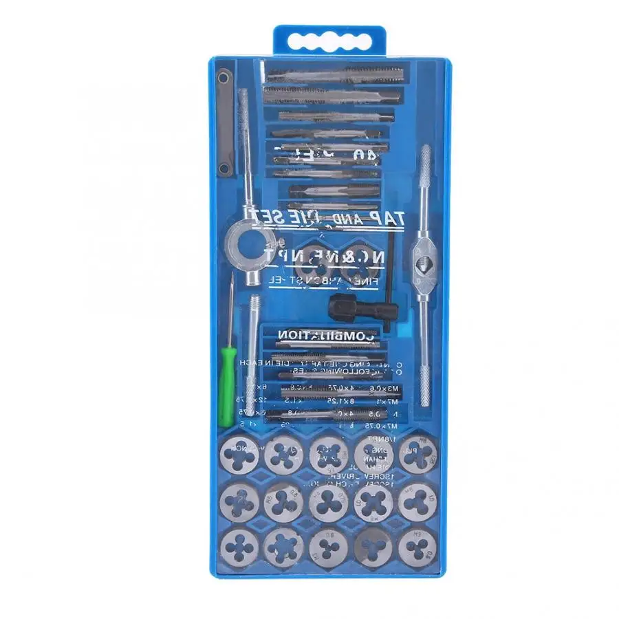 

40 pcs Hardened Metric Tap & Die Set Screw Thread Taper Hand tools Alloy Steel Material New