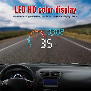 

Car HUB OBD2/GPS D2500 Head Up Display Universal for auto Projector Vehicle Windshield car Navigation Speed voltage alert system