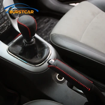

Xburstcar Car Styling Pu Leather Hand brake Cover Gear Shift Knob Cover for Ford Focus 2 3 4 MK2 MK3 MK4 2005 - 2016 Accessiores