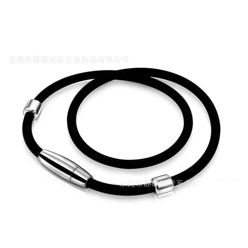 

Top quality anion silicone balance necklace radiation protection magnet therapy energy necklace