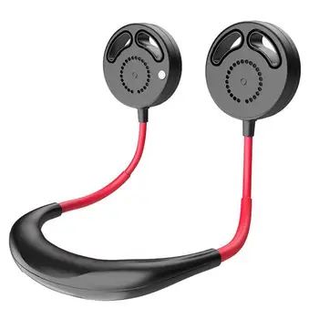 

Mini USB Portable Fan Neck Fan Neckband Fans Hands-free Neck Band USB Rechargeable Cooling Fan Outdoor Home 3-Gear Cooler 2020