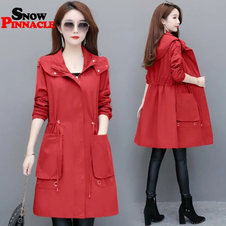 Women Trench 2020 Autumn New Women's Casual trench coat oversize Double Breasted Vintage Washed Outwear Loose Clothing