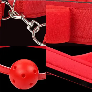 BDSM Bondage Harness Restraint Fetish Slave Handcuffs & Ankle Cuffs Adult Games Erotic Sex Toys For Woman Couples Sex Products 5