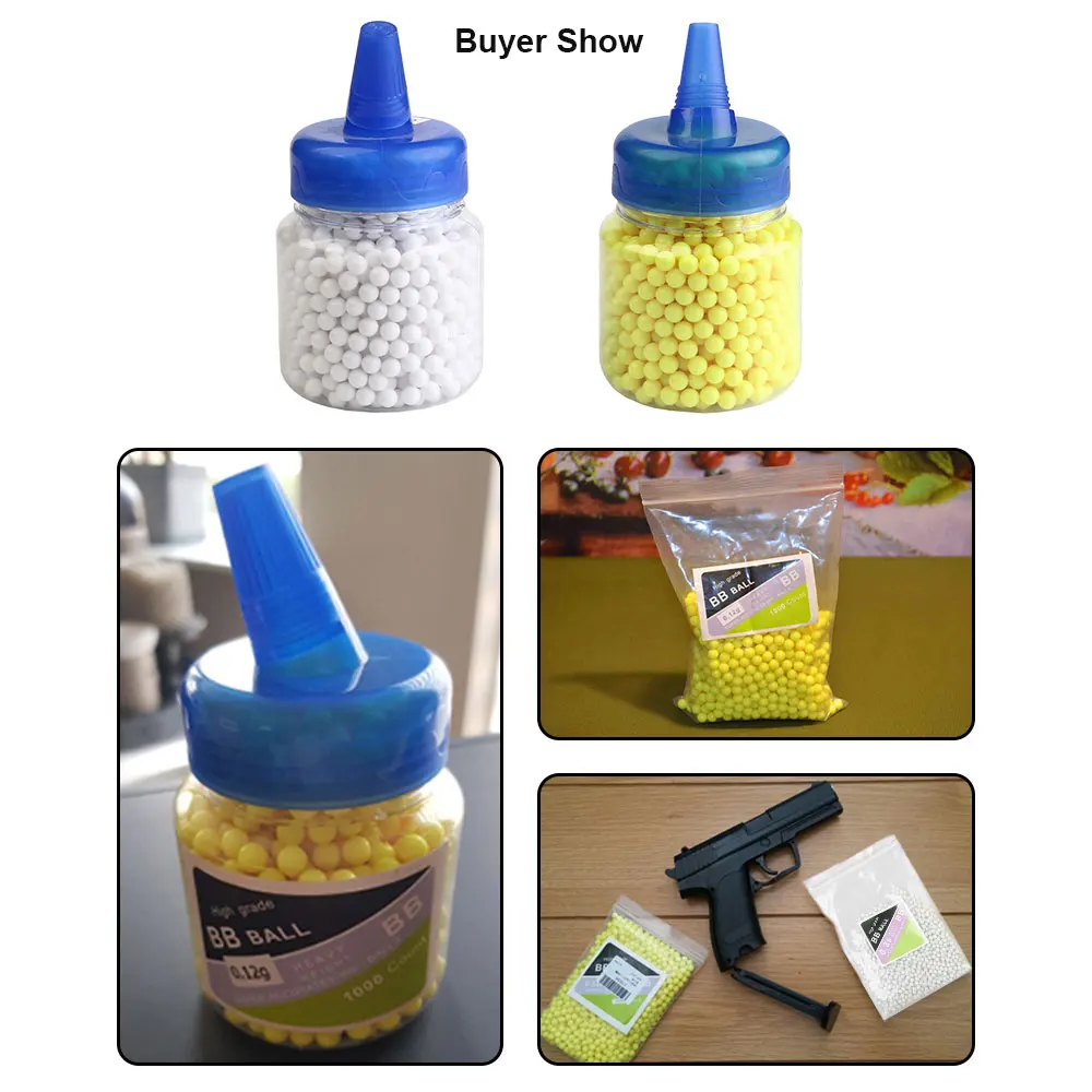1000pcs Plastic BB Bullet Balls Shooting Airsoft Gun Pellets Hunting