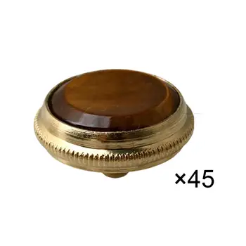 

Yibuy 45 x Silver Alloy Trumpet Trumpet Valve Finger Buttons Brown Shell 17mm