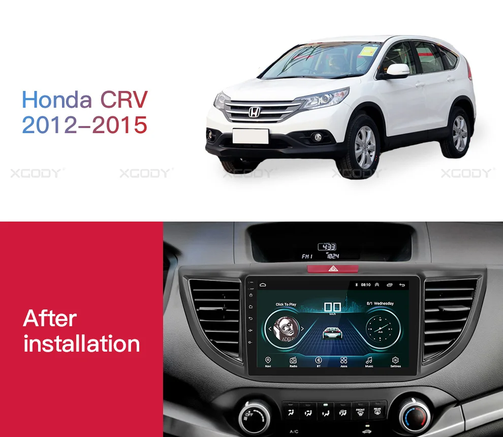 Essgoo Android 8,1 авто радио wifi BT Центральный Multimidia аудио плеер навигация gps 2 Din для Honda CR-V CRV 2012- 2din
