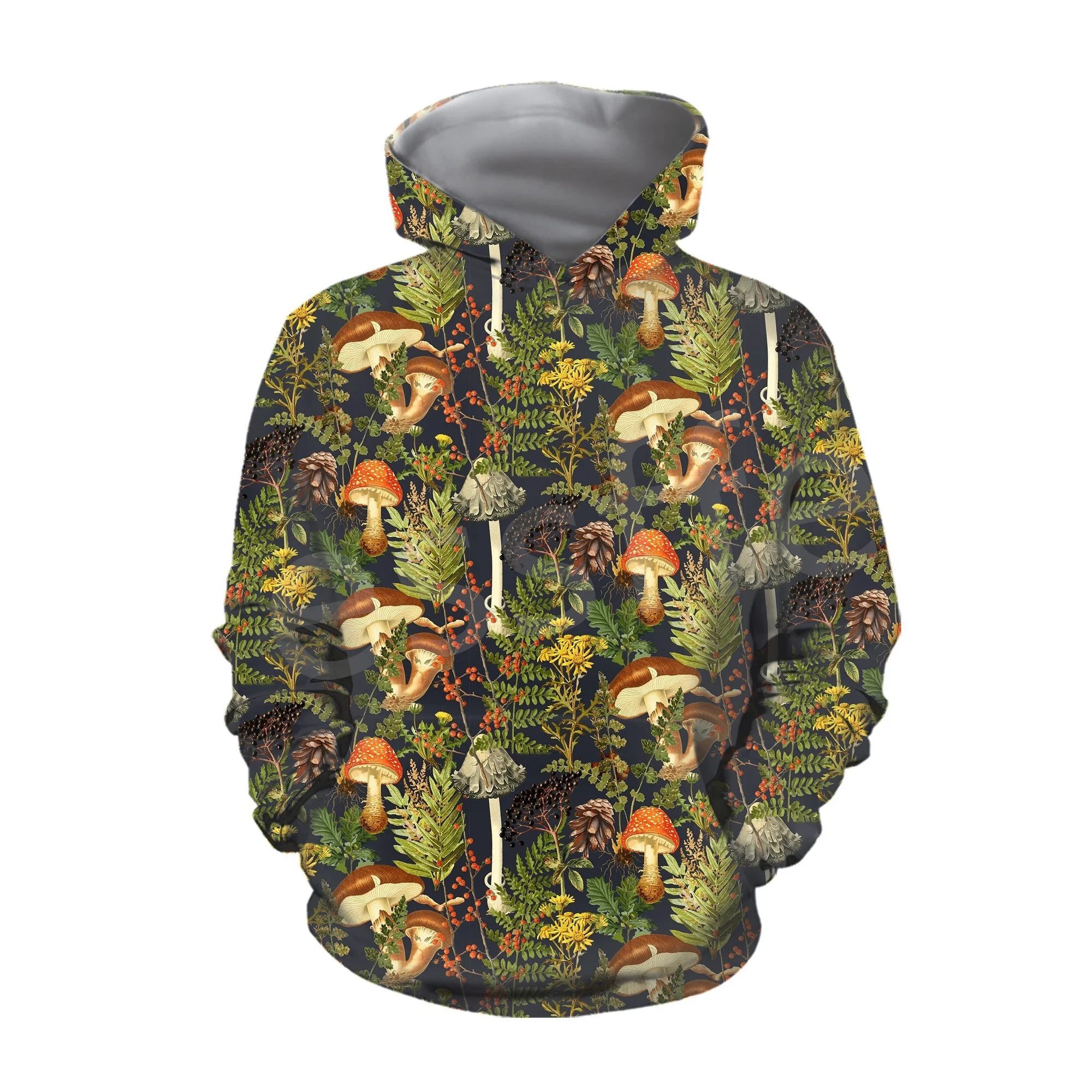 

Tessffel NewFashion Plants Mushroom Fungus Camo Hippie Colorful Harajuku 3DPrint Men/Women Funny Pullover Casual Zip Hoodies B14