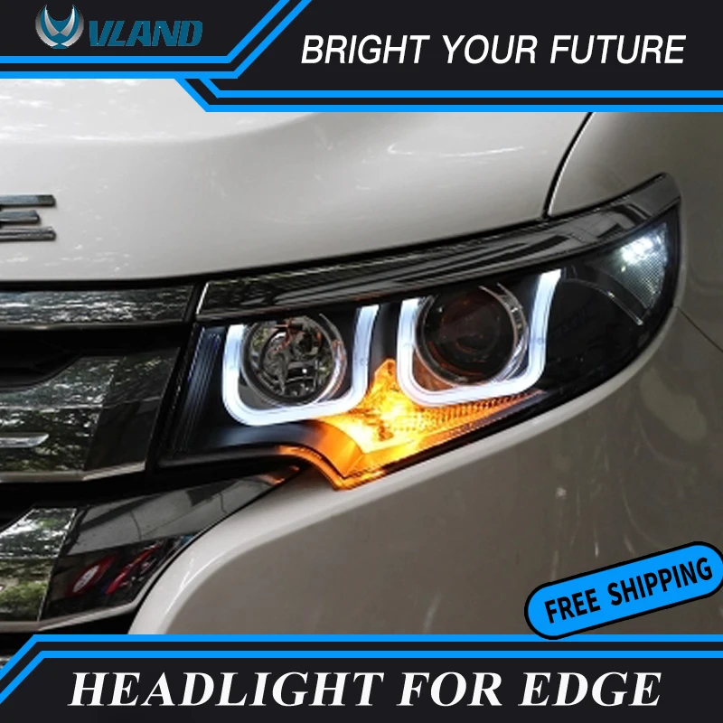 Best Price Car Front Light For Ford EDGE LED Headlight 2010-2014 for Edge Head Lamp Bi-Xenon Lens Double Beam HID