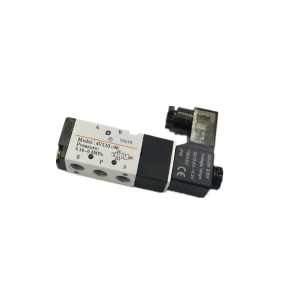 

4V110-06 5 Way 2 Position 1/8" Pneumatic Solenoid Valve DC 24V DC 12V AC 110V AC220V