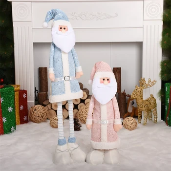 

Pink Blue shining christmas Santa Claus Doll New Year christmas tree decorations merry christmas Kid Gift Xmas Home 0rnament
