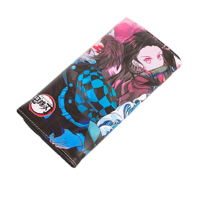 Demon Slayer: Kimetsu no Yaiba аниме длинная кнопка кошелек Kamado Tanjirou/Nezuko держатель для карт кошелек с кнопкой