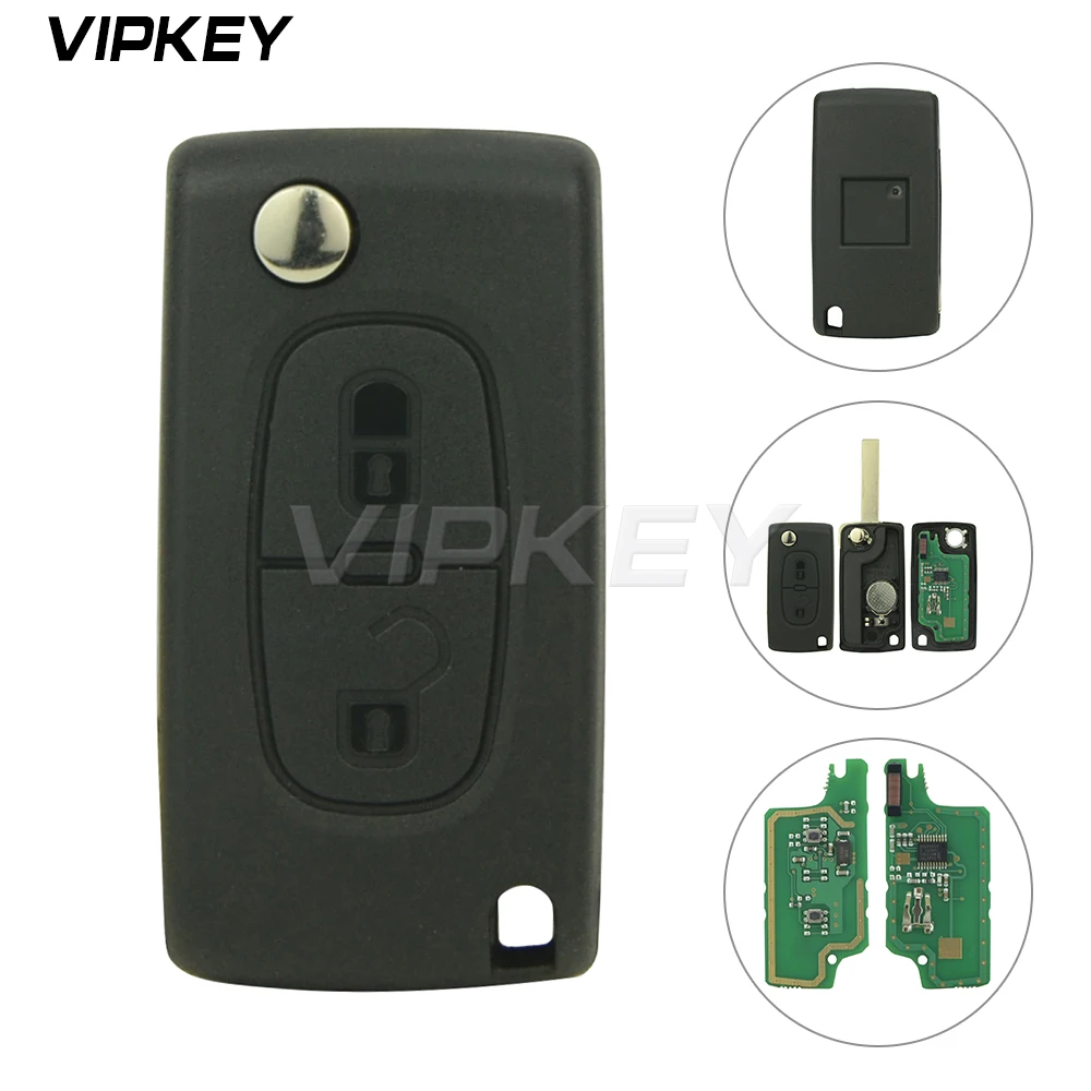 Пульт дистанционного управления Remtekey CE0536 2 кнопки для Peugeot 207 307 308 433 МГц ID46 - PCF7961 HU83