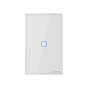 

SONOFF T2US TX Smart Wifi Touch Wall Light Switch Border Smart Home 1/2/3 Gang 433 RF/Voice/APP Control US Standard