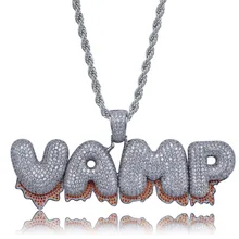 Ожерелье с кулоном в виде букв магмы с кубическим цирконием для мужчин и женщин, ожерелье в стиле хип-хоп, ювелирные изделия, колье, подарки
