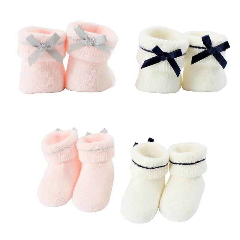 New Newborn baby bow girls baby socks casual non-slip girls foot socks