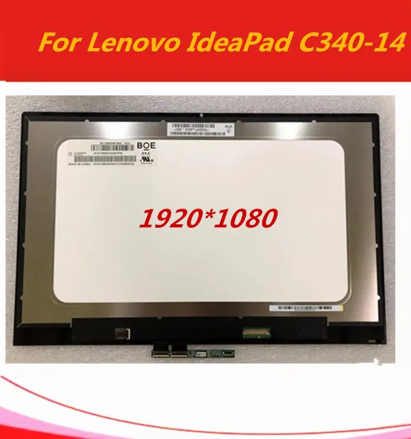 Full HD ЖК сенсорный экран дигитайзер стекло в сборе для lenovo IdeaPad C340-14IWL 81N4 81N4001BGE 81N4001MGE 81N40048FR 81N40049FR
