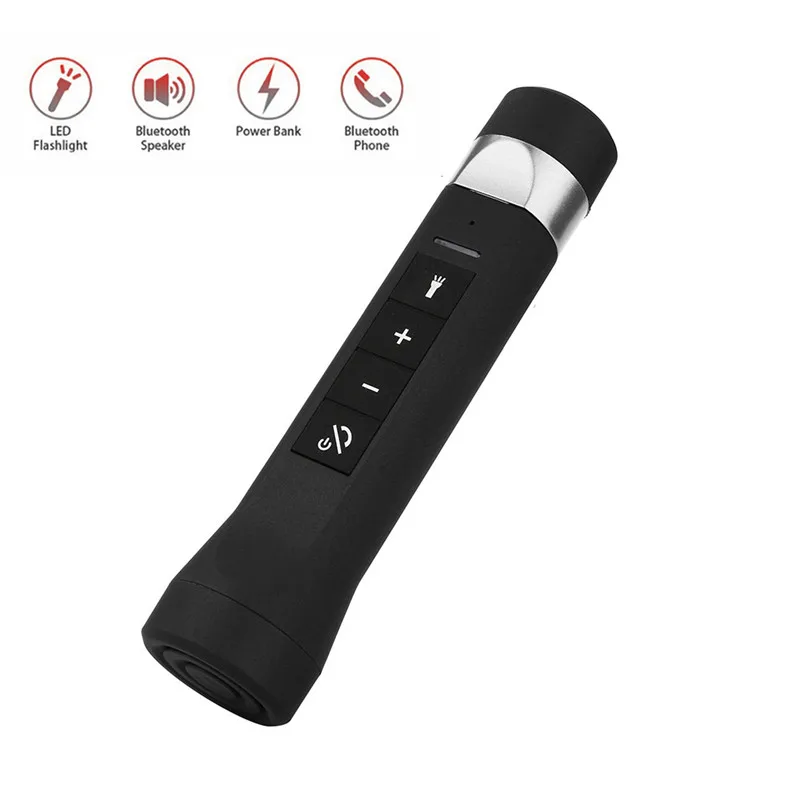Открытый фонарик Портативный беспроводной Bluetooth динамик банк питания TF FM радио Музыка всасывания для велосипедов велосипеды#2