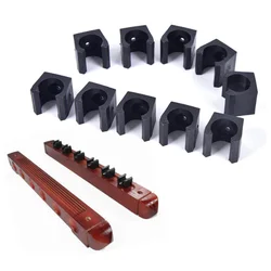 10pcs/package Accesorios De Billar Plastic Billiards Snooker Cue Locating Clip Holder For Pool Cue Racks Set Snooker Accessories