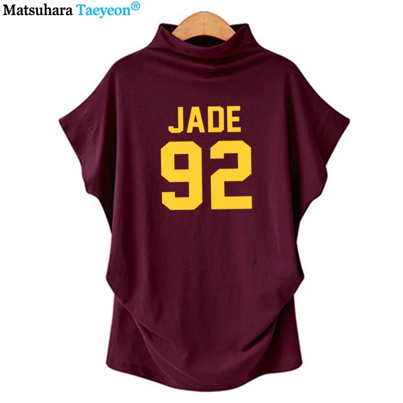 15 Маленькая микс рубашка Jade Thirlwall рубашка Jade 92 сзади с буквенным принтом модная Женская водолазка женские футболки хлопок Повседневная забавная футболка - Цвет: 15
