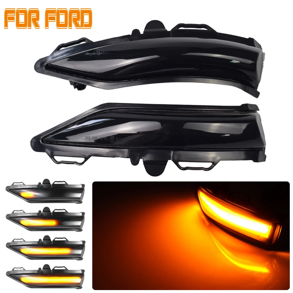 

LED Side Wing Rearview Mirror Dynamic Indicator Flowing Turn Signal Blinker Repeater Light For Ford Fiesta MK7 2008-2017 MK8 19+