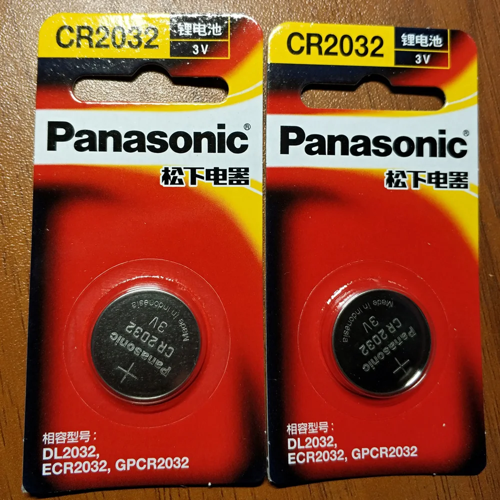 2шт Подлинная Panasonic аккумулятор cr2032 3v кнопочный Миниатюрный элемент питания для часов компьютерная игрушка re