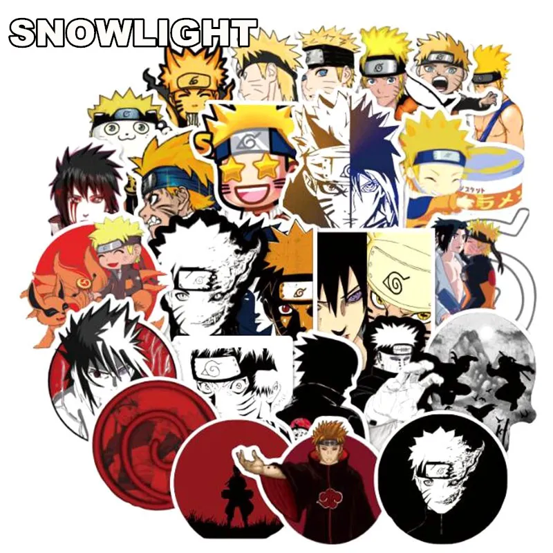 

100pcs/Lot Kids Toys Naruto Stickers Laptop Skateboard Sticker Toy for Children Graffiti Waterproof Stickers Pack Classic Toys