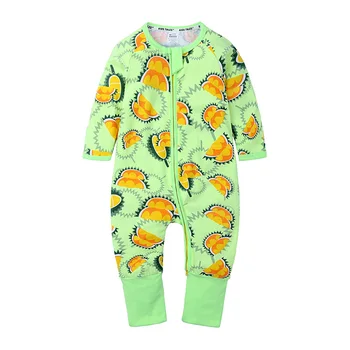 

Baby Boys Girls Cotton Zips Romper Durian Print Rompers Newborn Infat Toddler Jumper Sleepsuit Pajama