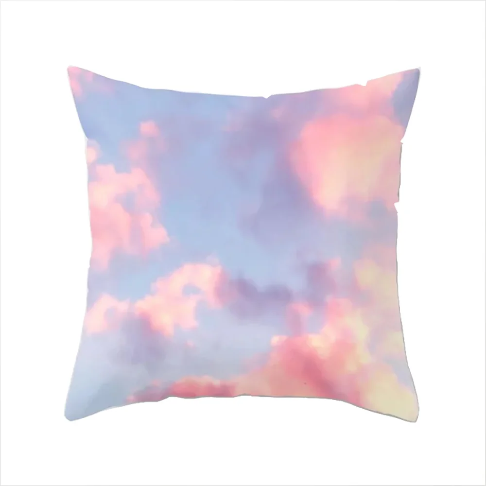 Чехол для подушки серии Lychee Sky Cloud 45x45 см, полиэстеровый чехол для подушки из персиковой кожи для спальни, дома, офиса