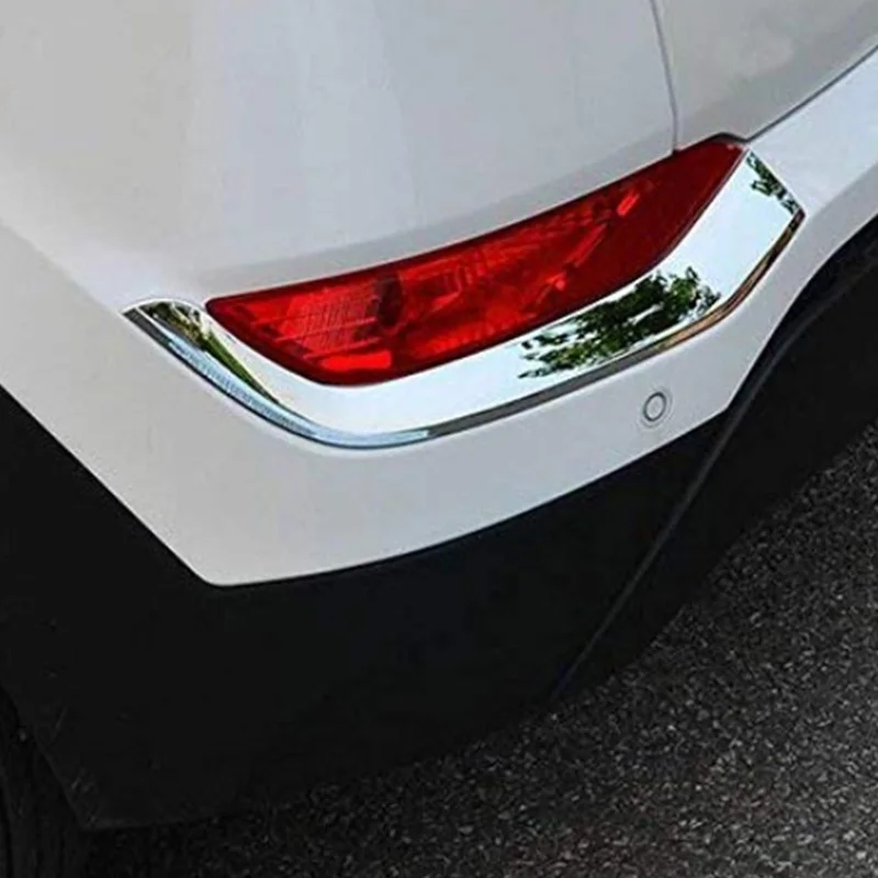 Для hyundai Tucson хромированный задний бампер отражатель противотуманный светильник крышка лампы полоса ободок молдинг отделка крышка автомобиля Стайлинг