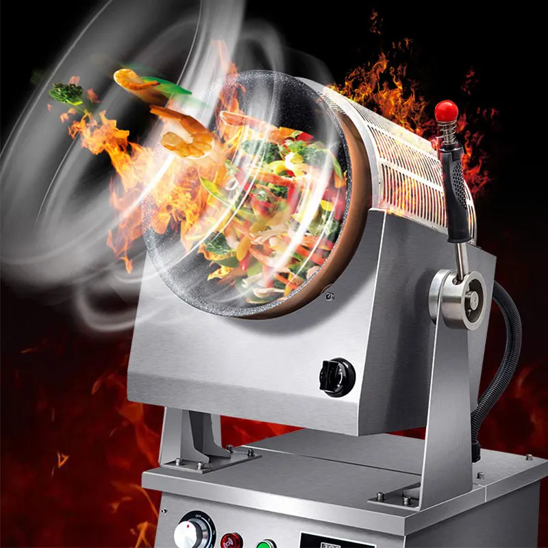 

Commercial Gas and electronic Cooking Machine Automatic Intelligent Cooking Robot Fried Rice Machine Drum Cooking Pot