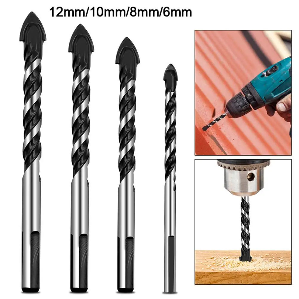 

6/8/10/12mm Wood Acrylic Glass Nylon Hole Opener Drill Bit Woodworking Tool woodworking drill bit three-point drill twist drill