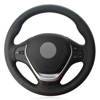 

Black PU Faux Leather Hand Car Steering Wheel Cover for BMW 3 Series F30 F31 F34 318i 320i 320d 328i 330i 330e 330d 335i 340i