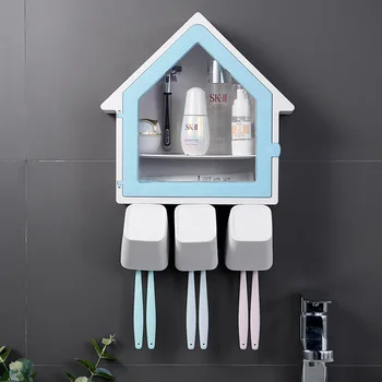

Organizer bathroom Shelf basket Toothbrush storage rack Makeup bath room Toothpaste bathroom storage gadgets Household items