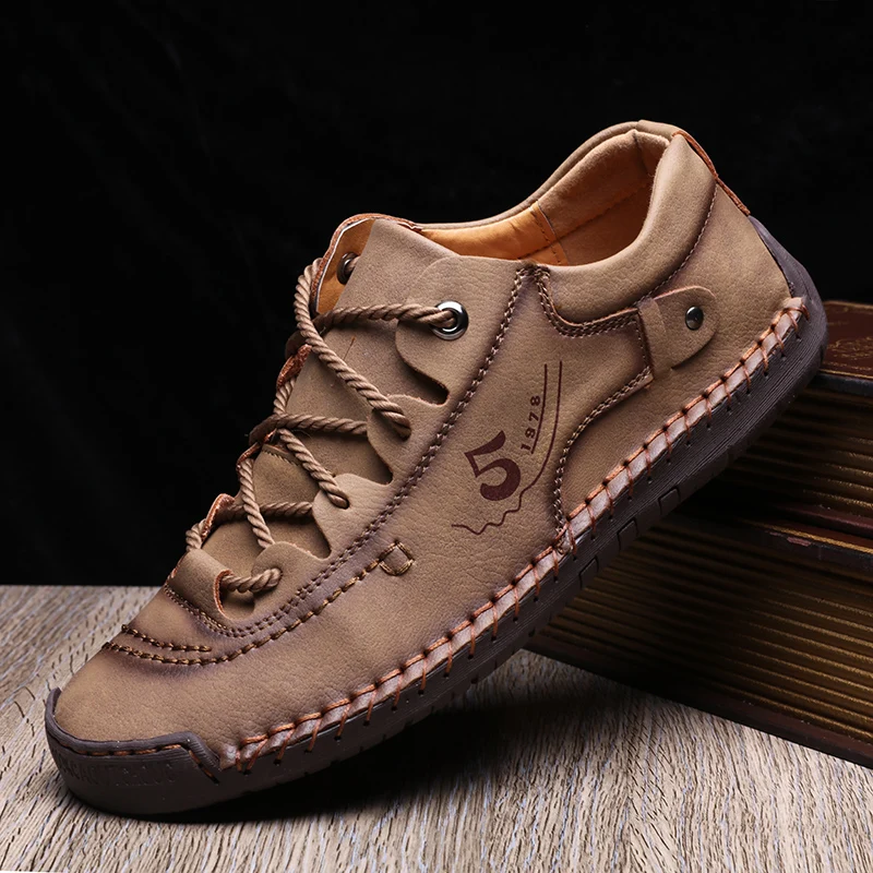 Tanie Męskie obuwie skórzane odkryte buty do chodzenia 2021 sklep