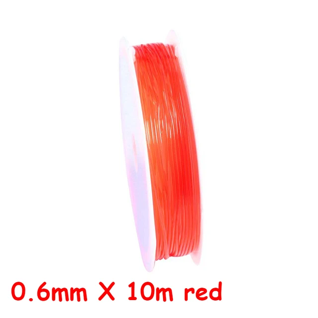 100M Plastic Crystal DIY Beading Stretch Cords Elastic Line Jewelry Making Supply Wire String jeweleri thread String Thread 0.6mm X 10m red