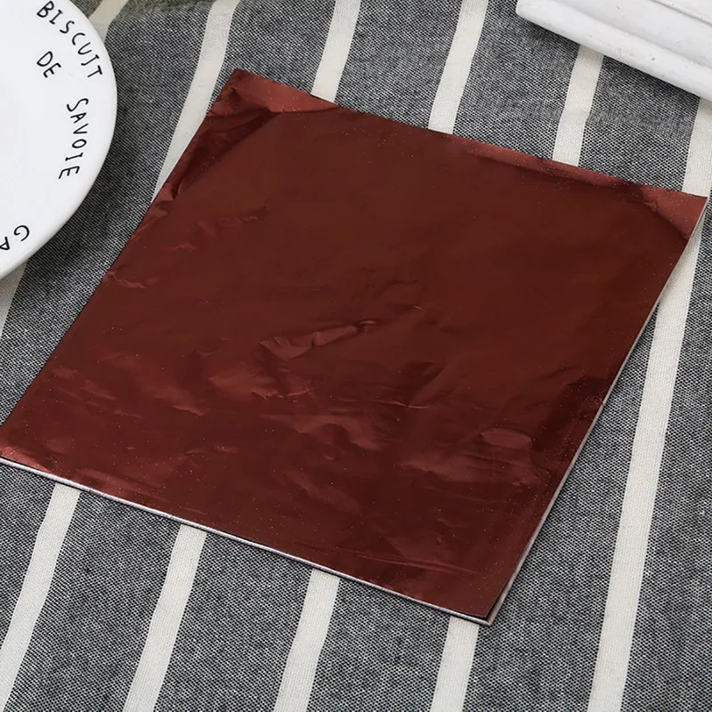 100 шт 8x8 см DIY пищевая алюминиевая фольга s Бумага Шоколад Конфеты Упаковка 10 цветов Вечеринка день рождения обертка фольга бумажная наклейка