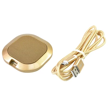 

-40dB Video Conference USB Portable Table Meeting Room Easy Install Desktop Computer Home Office Omnidirectional Microphone