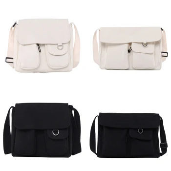 

Shopping Bags Women Sweet Kawaii Printed Canvas Leisure Daily Shop Harajuku Style Shoulder Crossbody Bag New